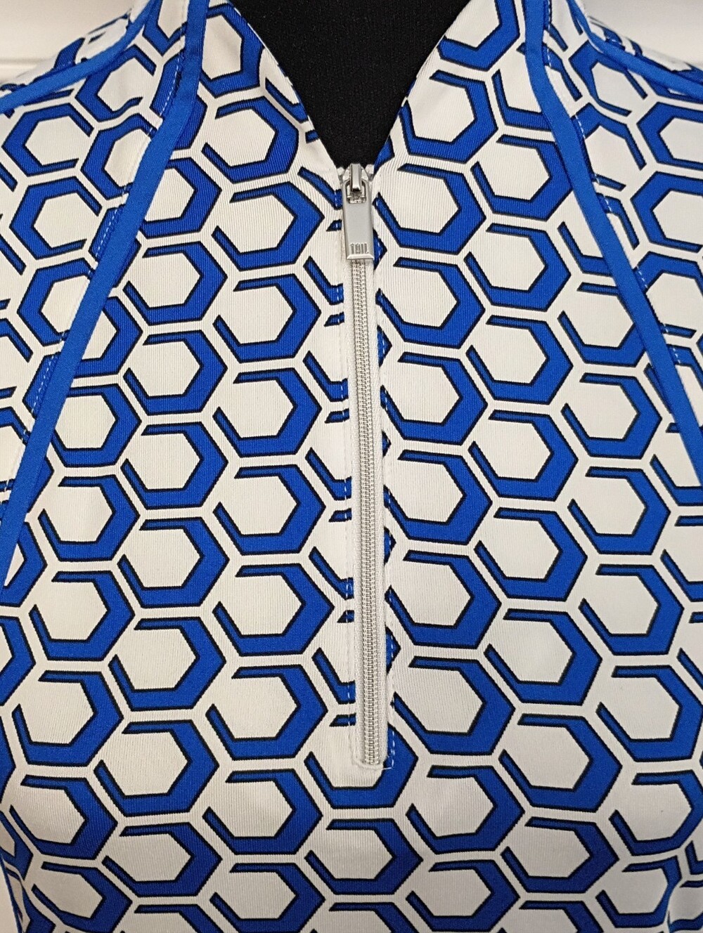 NWT Tail Mika Golf Dress Blue White Geometric Print Size Small - Picture 3 of 13